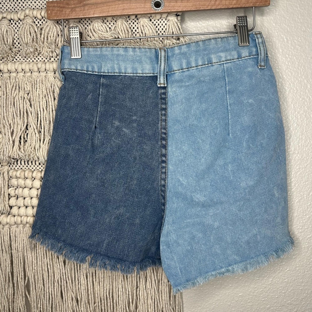 Patchwork Jean Shorts - image 5